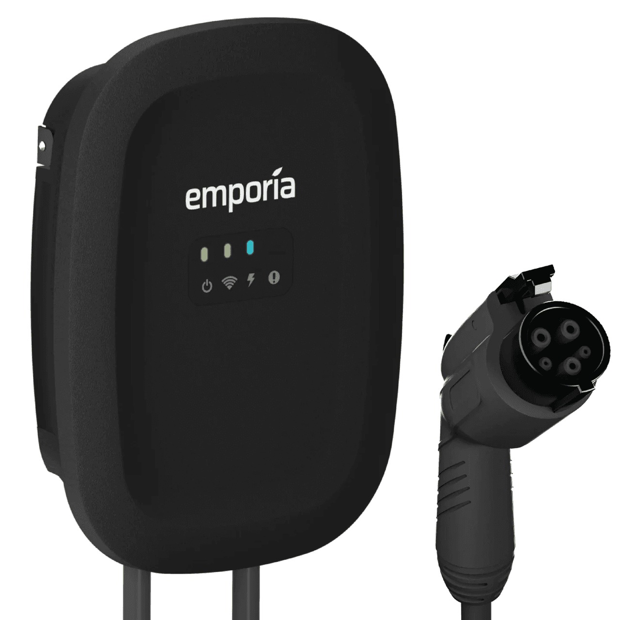 Emporia EV Charger with Smart Load Management (Black, Hardwire, J1772)