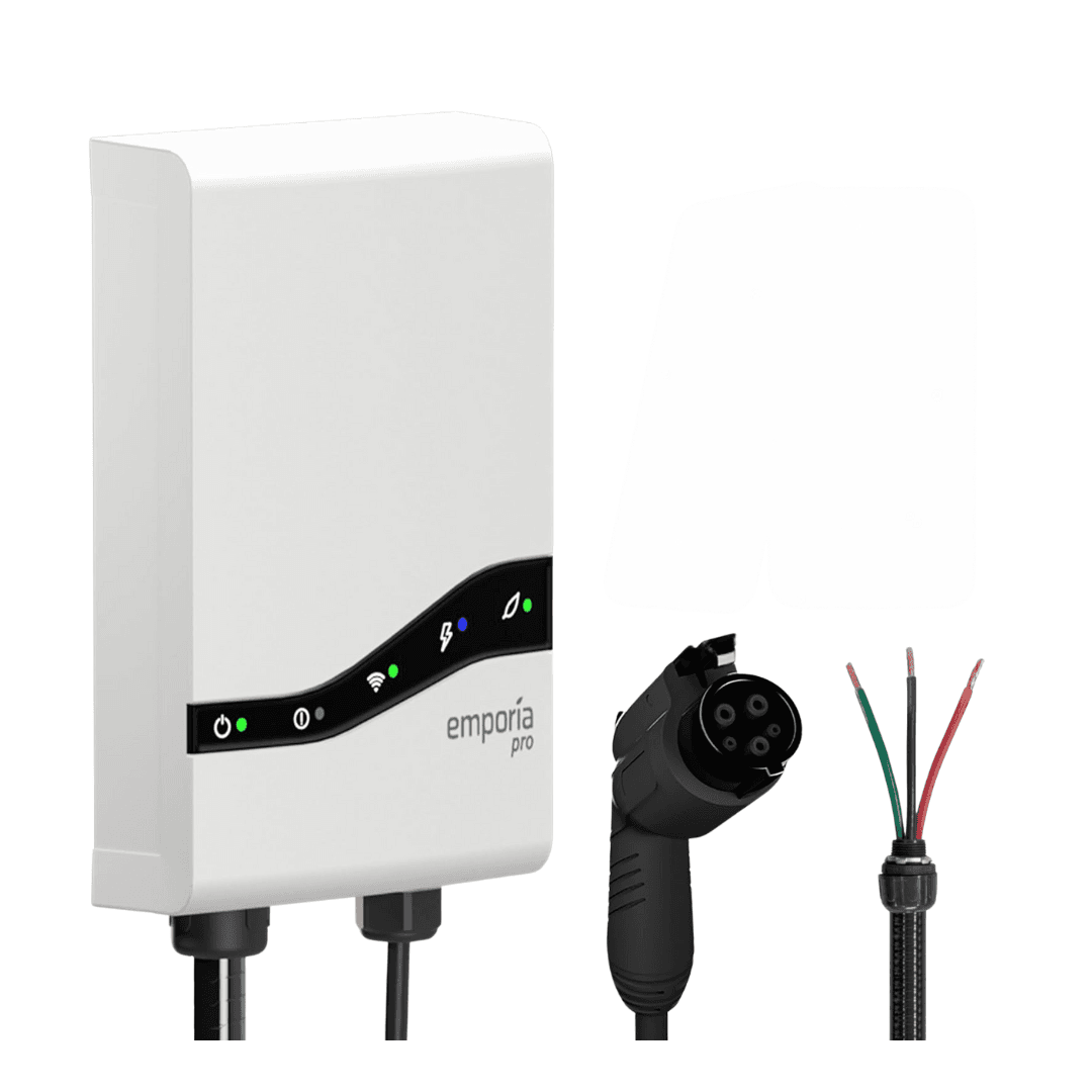 Emporia Pro Level 2 EV Charger (White, Hardwire, J1772)